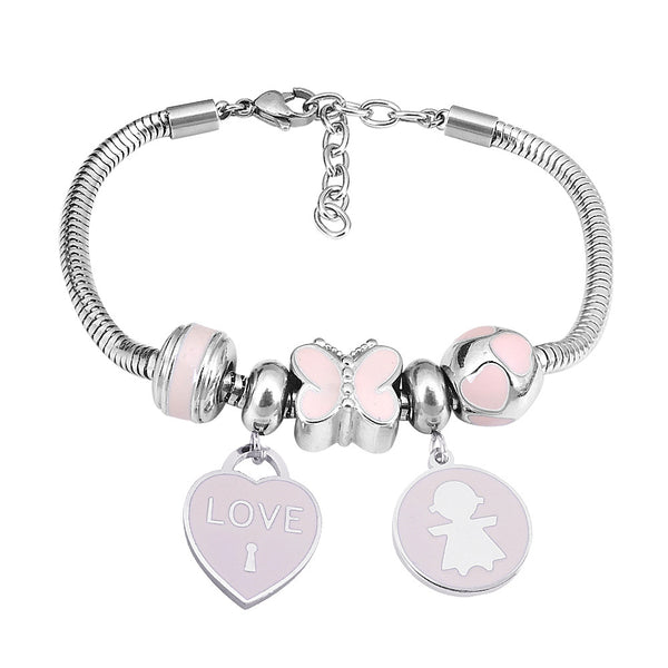 Charm Armband Lovely Pink