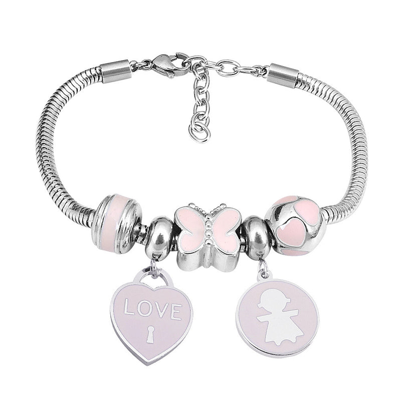 Charm Armband Lovely Pink