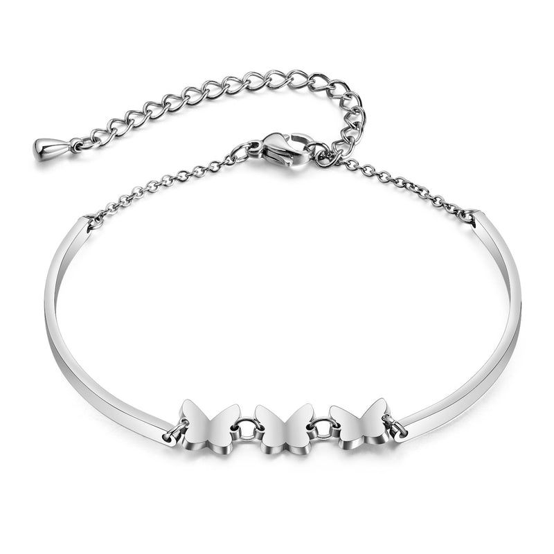 Armband Triple Butterfly Silver
