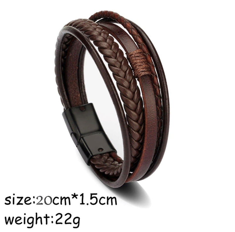 Leder Armband Brown Rio