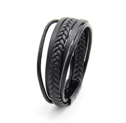 Leder Armband Black Draven