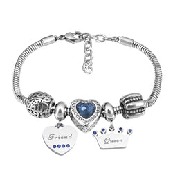 Charm Armband Blue Queen